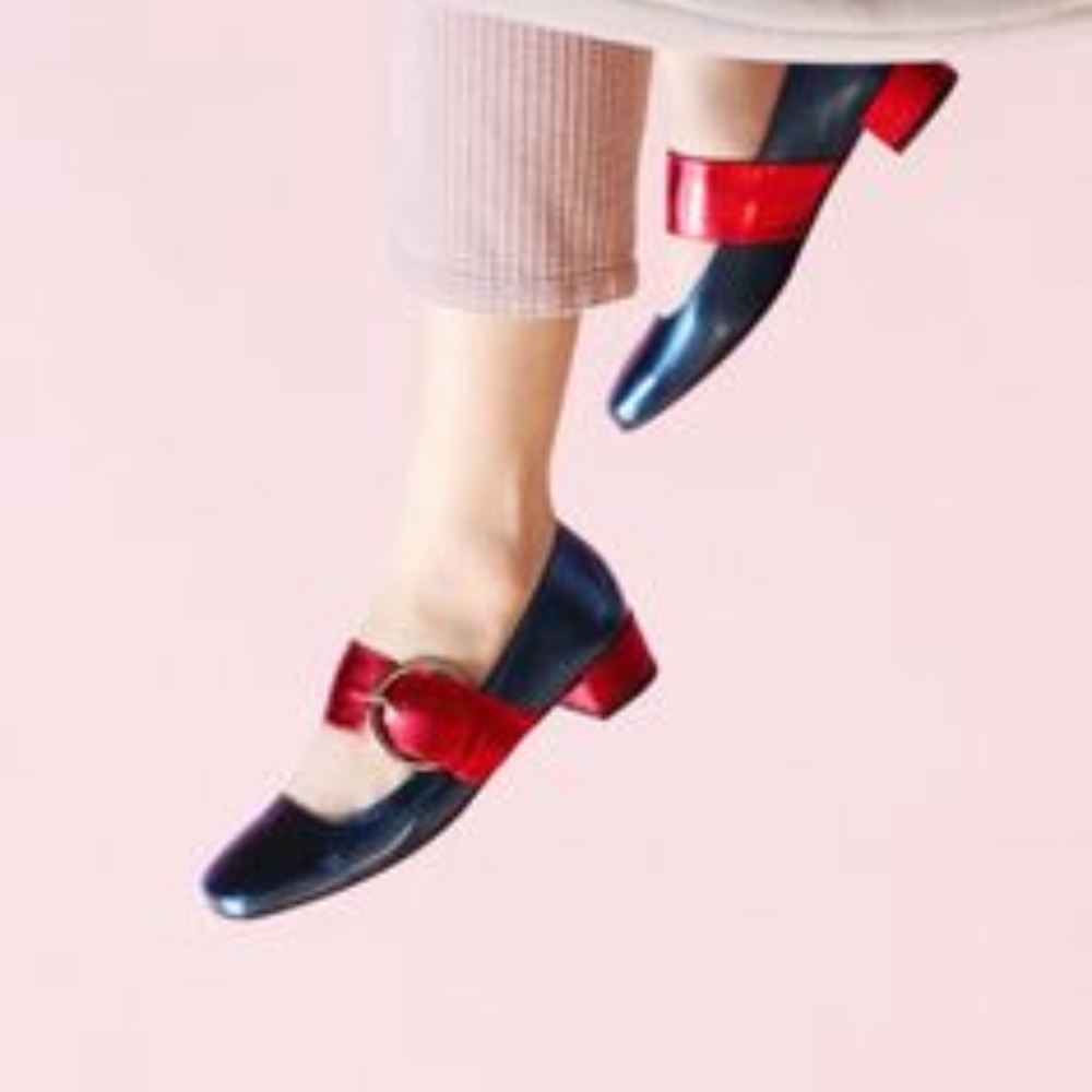 Frances Valentine Katy Color Block Mary Janes 9/10